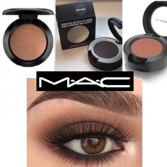 3 MAC shadows TEXTURE & GIVE A GLAM & BROWN SCRIPT NIB - Picture 1 of 5